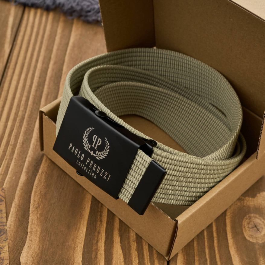 Pasek męski parciany 115 cm pasek do spodni męski Paolo Peruzzi PW-27-115