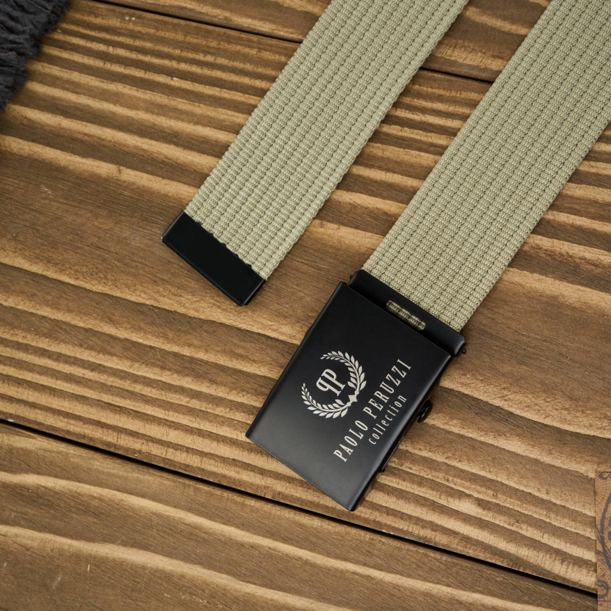 Pasek męski parciany 115 cm pasek do spodni męski Paolo Peruzzi PW-27-115
