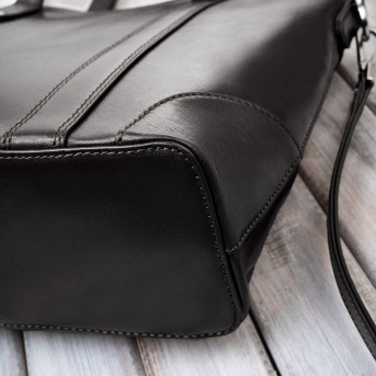 Torebka damska skórzana na ramię brązowa pojemna shopper bag Paolo Peruzzi