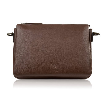 torebka damska na ramię skórzana brązowa Paolo Peruzzi IM-04-BR