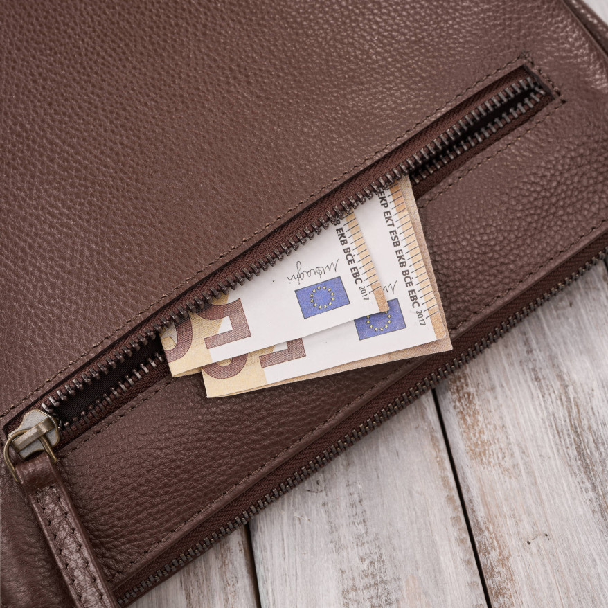 Torebka damska skórzana na ramię brązowa kompaktowa listonoszka IM-04-BR