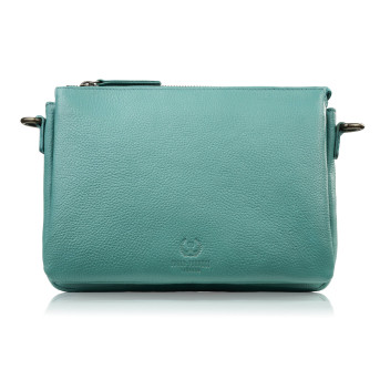 torebka damska na ramię skórzana turkusowa Paolo Peruzzi IM-04-AQ