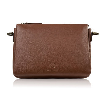 torebka damska na ramię skórzana koniakowa Paolo Peruzzi IM-04-CG