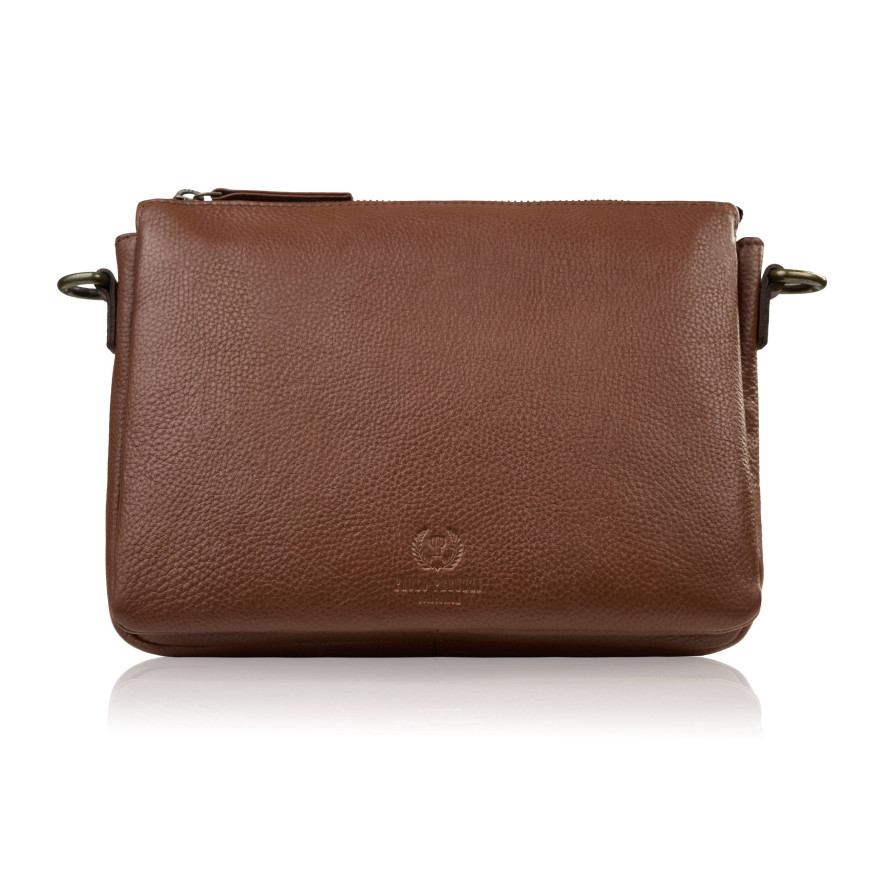 torebka damska na ramię skórzana koniakowa Paolo Peruzzi IM-04-CG