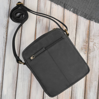 Listonoszka męska skórzana saszetka na ramię czarna IM-01-HBL Paolo Peruzzi