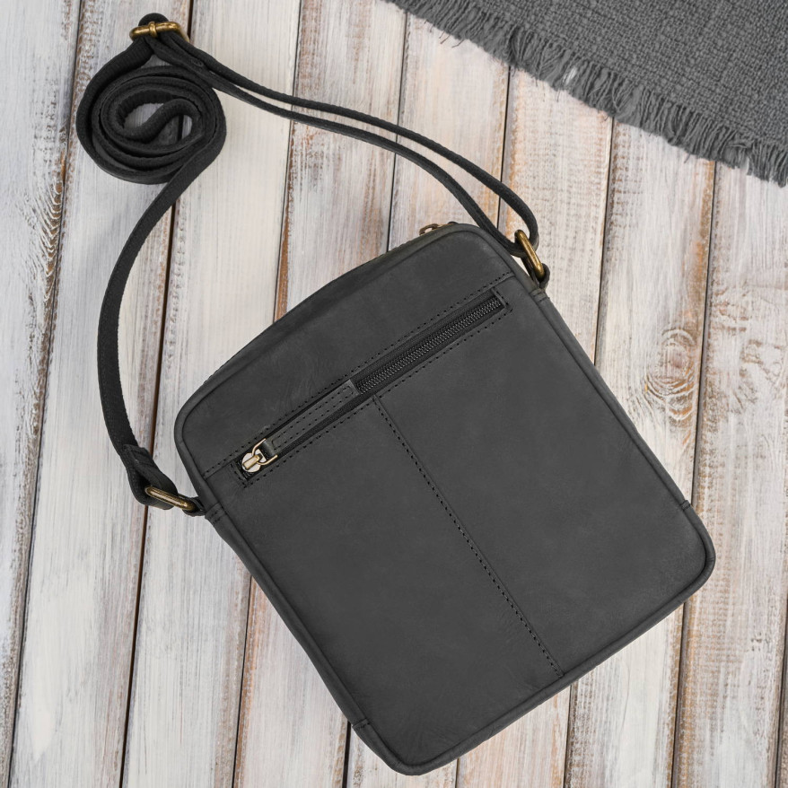 Listonoszka męska skórzana czarna vintage Paolo Peruzzi IM-01-HBL