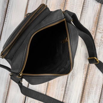 Listonoszka męska skórzana czarna vintage Paolo Peruzzi IM-01-HBL