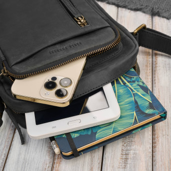 Listonoszka męska skórzana czarna vintage Paolo Peruzzi IM-01-HBL