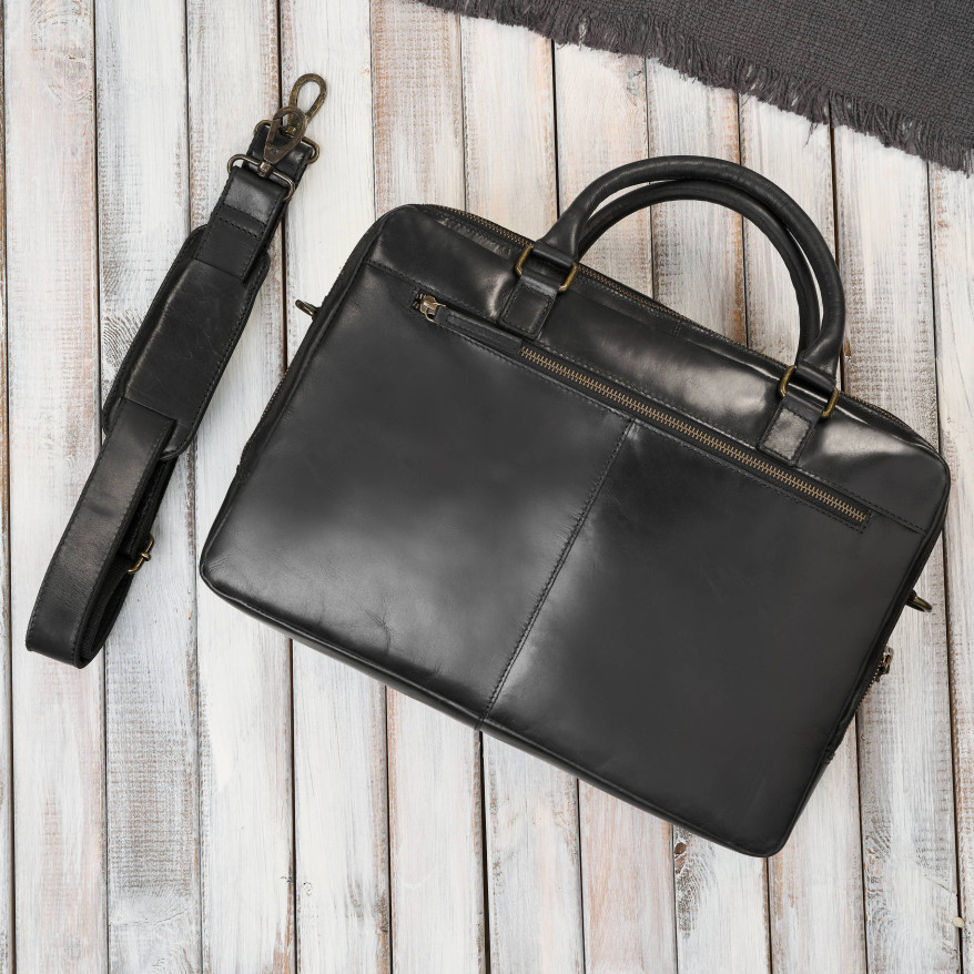 Torba męska na ramię skórzana na laptopa dokumenty A4 Paolo Peruzzi