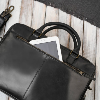 Torba męska na ramię skórzana na laptopa dokumenty A4 Paolo Peruzzi