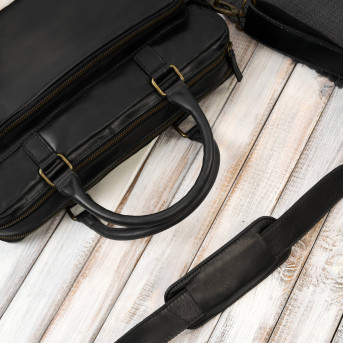 Torba męska na ramię skórzana na laptopa dokumenty A4 Paolo Peruzzi