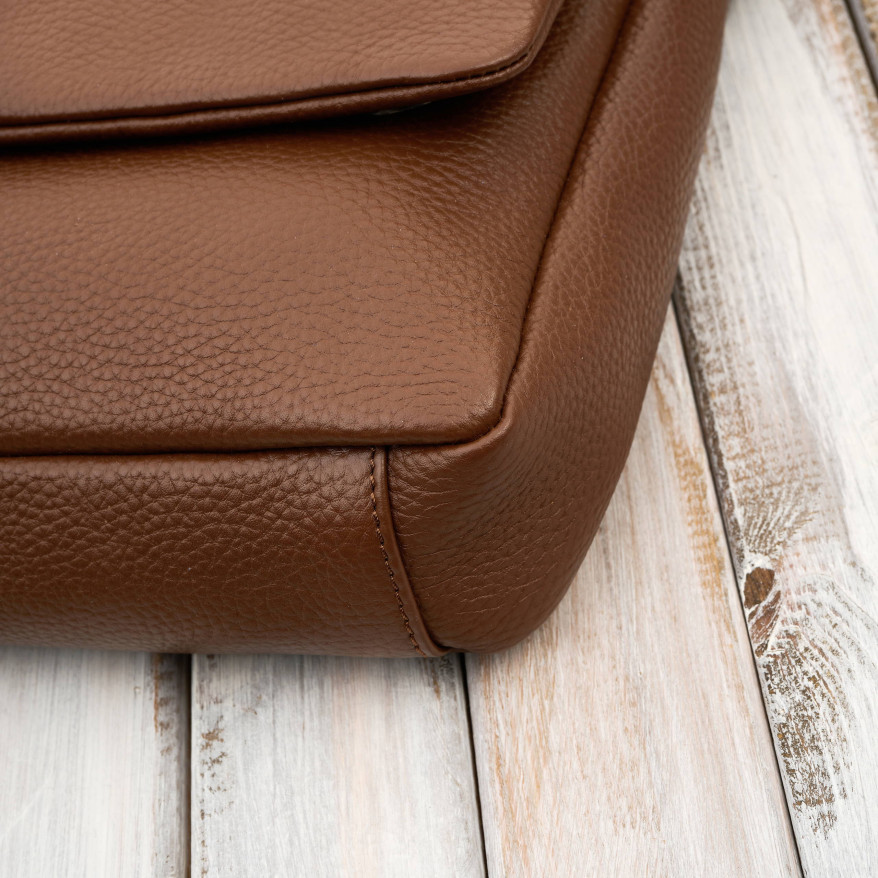 Torba męska na laptopa ze skóry naturalnej brązowa Paolo Peruzzi IM-03-BR
