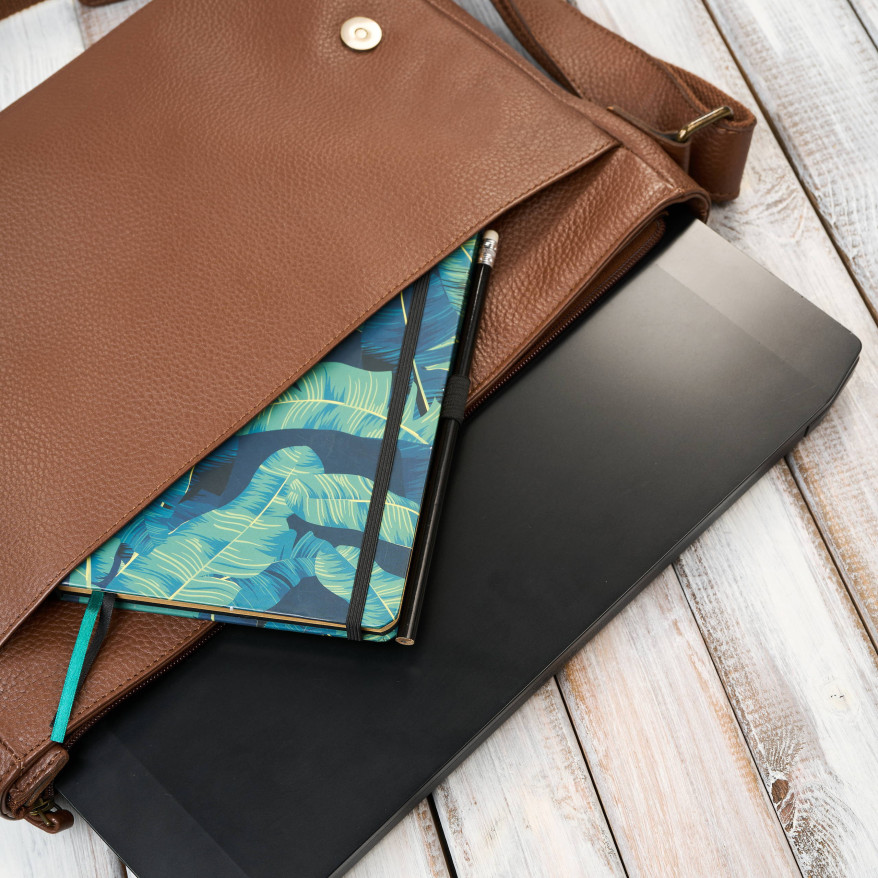 Torba męska na laptopa ze skóry naturalnej brązowa Paolo Peruzzi IM-03-BR