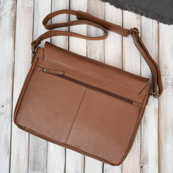 Torba męska na laptopa ze skóry naturalnej brązowa Paolo Peruzzi IM-03-BR