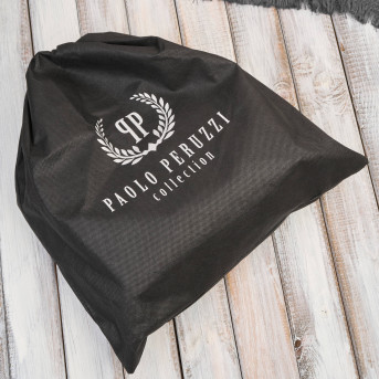 Saszetka męska skórzana na ramię czarna Paolo Peruzzi IM-02-BL | Mała i funkcjonalna