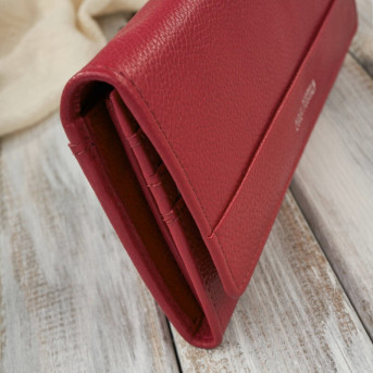 Portfel damski skórzany czerwony duży z RFID Paolo Peruzzi AL-01-RD – elegancki i funkcjonalny dodatek