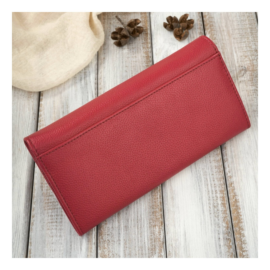 Portfel damski skórzany czerwony duży z RFID Paolo Peruzzi AL-01-RD – elegancki i funkcjonalny dodatek