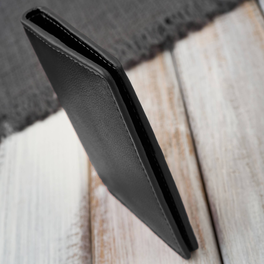 Etui na karty czarne skórzane eleganckie Paolo Peruzzi KV-05-BL