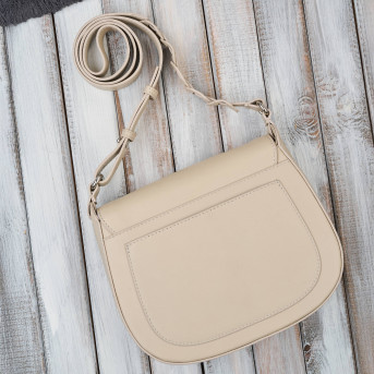 Torebka damska skórzana listonoszka ze skóry licowej modna beżowa Paolo Peruzzi KV-06-BG