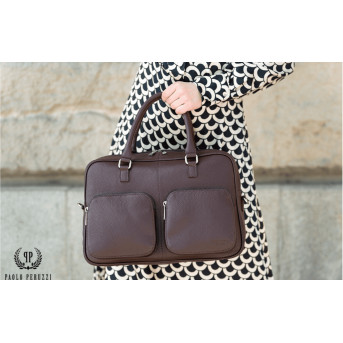 TOREBKA DAMSKA PODRÓŻNA SKÓRZANA DO RĘKI I NA RAMIĘ PAOLO PERUZZI IN-60-BR