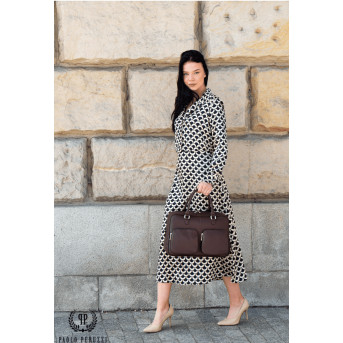 TOREBKA DAMSKA PODRÓŻNA SKÓRZANA DO RĘKI I NA RAMIĘ PAOLO PERUZZI IN-60-BR