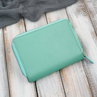 Portfel damski skórzany błękitny duży w orientacji poziomej z RFID Paolo Peruzzi SL-07-CB