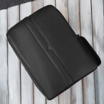 Plecak skórzany czarny miejski do pracy premium kompaktowy Paolo Peruzzi T-144-BL