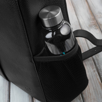 Plecak skórzany czarny miejski do pracy premium kompaktowy Paolo Peruzzi T-144-BL