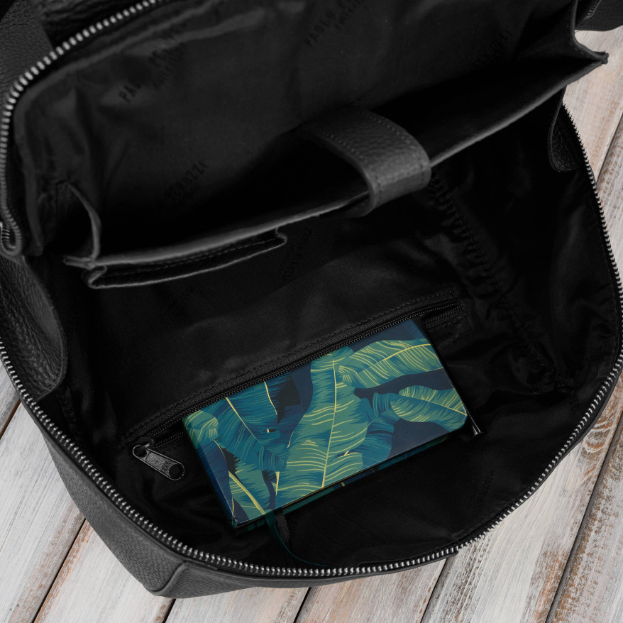 Plecak skórzany czarny miejski do pracy premium kompaktowy Paolo Peruzzi T-144-BL