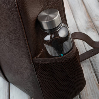 Plecak skórzany brązowy miejski do pracy premium kompaktowy Paolo Peruzzi T-144-BR