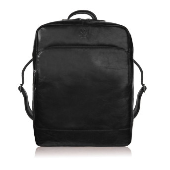 Plecak męski skórzany vintage na laptopa czarny – Paolo Peruzzi IM-07-BL