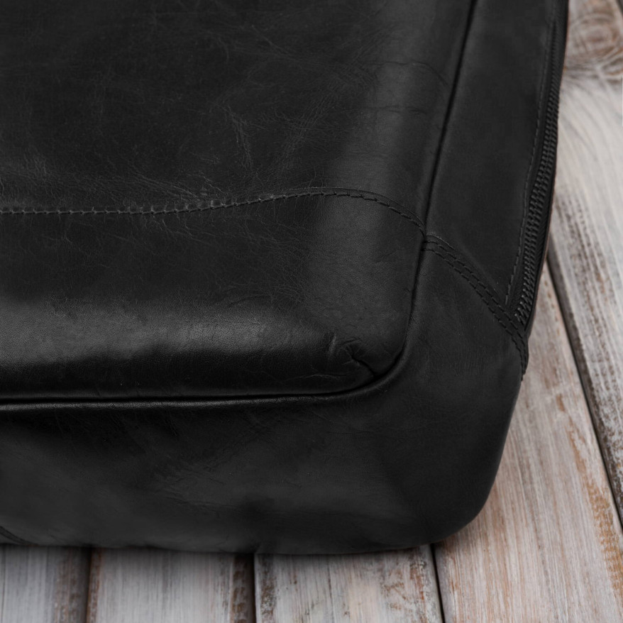 Plecak męski skórzany vintage na laptopa miejski czarny Paolo Peruzzi IM-07-BL