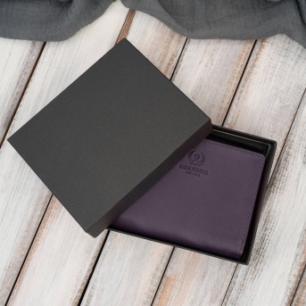 Portfel damski skórzany mały fioletowy w orientacji poziomej z RFID Paolo Peruzzi SL-06-VI