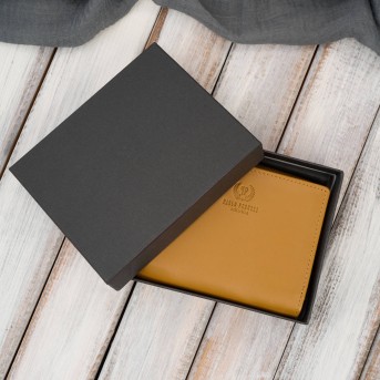 Portfel damski skórzany mały żółty w orientacji poziomej z RFID Paolo Peruzzi SL-06-MNG