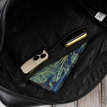 Skórzana torba na laptopa męska na dokumenty czarna Paolo Peruzzi SL-01-BL