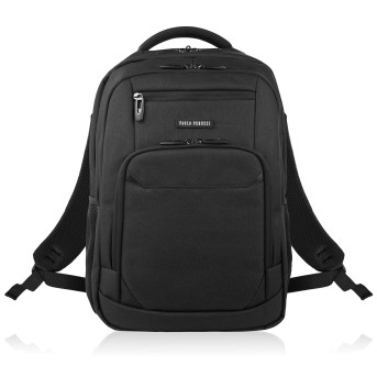 Plecak na laptopa podróżny do biura usztywniany czarny Paolo Peruzzi AS-03-BL