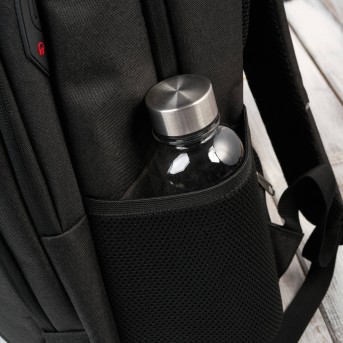 Plecak na laptopa męski wodoodporny usztywniany czarny AS-03-BL Paolo Peruzzi