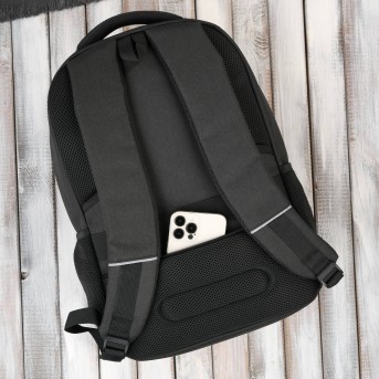 Plecak na laptopa męski wodoodporny usztywniany czarny AS-03-BL Paolo Peruzzi