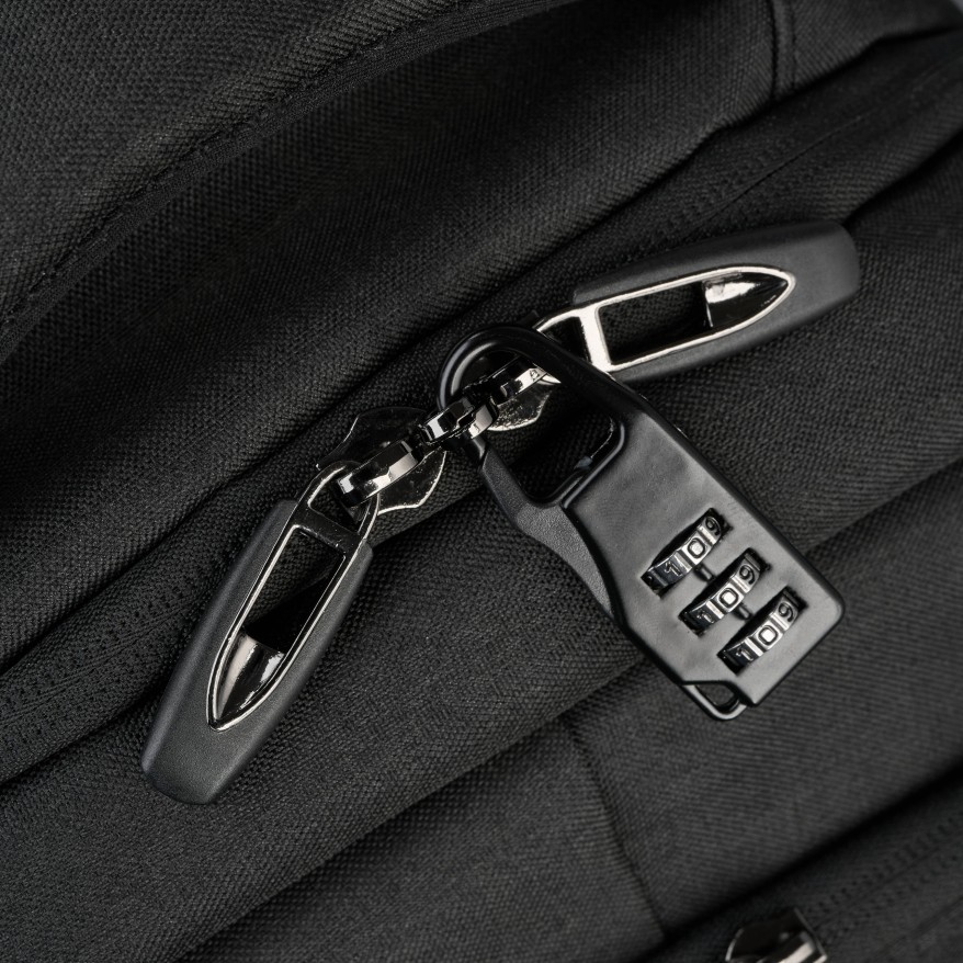 Plecak na laptopa męski wodoodporny usztywniany czarny AS-03-BL Paolo Peruzzi