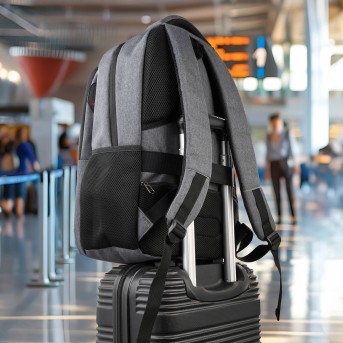 Plecak na laptopa szary wodoodporny usztywniany Paolo Peruzzi AS-03-DGR