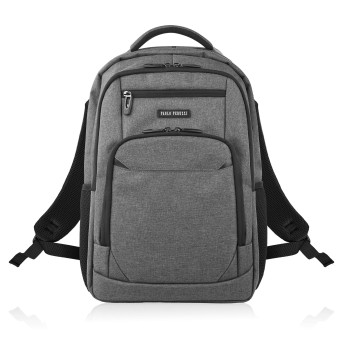 Plecak na laptopa męski podróżny do biura wielofunkcyjny szary wodoodporny usztywniany Paolo Peruzzi AS-03-DGR