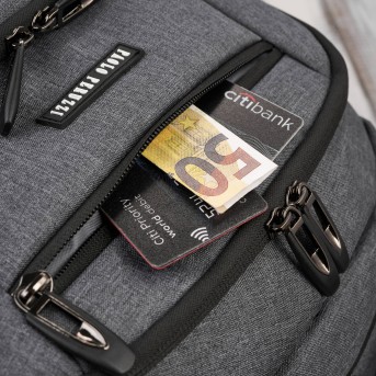 Plecak na laptopa szary wodoodporny usztywniany Paolo Peruzzi AS-03-DGR