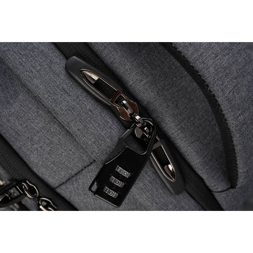 Plecak na laptopa szary wodoodporny usztywniany Paolo Peruzzi AS-03-DGR