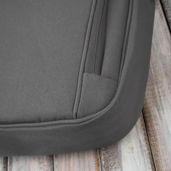 Torba na laptopa szara unisex materiałowa lekka do ręki na ramię AS-02-DGR