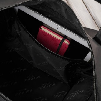 Torba podróżna męska skórzana duża pojemna czarna Paolo Peruzzi SL-10-BL