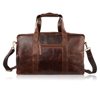 Torba podróżna męska skórzana duża pojemna koniakowa Paolo Peruzzi SL-10-CG