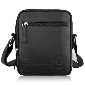 Listonoszka męska skórzana na ramię czarna Paolo Peruzzi AY-27-BL