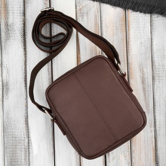 Listonoszka męska skórzana brązowa Paolo Peruzzi AY-27-BR – saszetka na ramię
