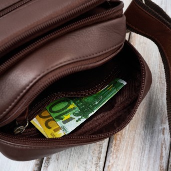 Listonoszka męska skórzana na ramię brązowa Paolo Peruzzi AY-27-BR