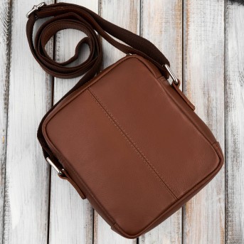 Listonoszka męska skórzana koniakowa Paolo Peruzzi AY-27-CG – saszetka na ramię